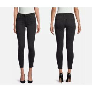 Size 28 Women's JOE'S JEANS FADED BLACK SKINNY JEANS Frayed Raw Cut Hems Stretch